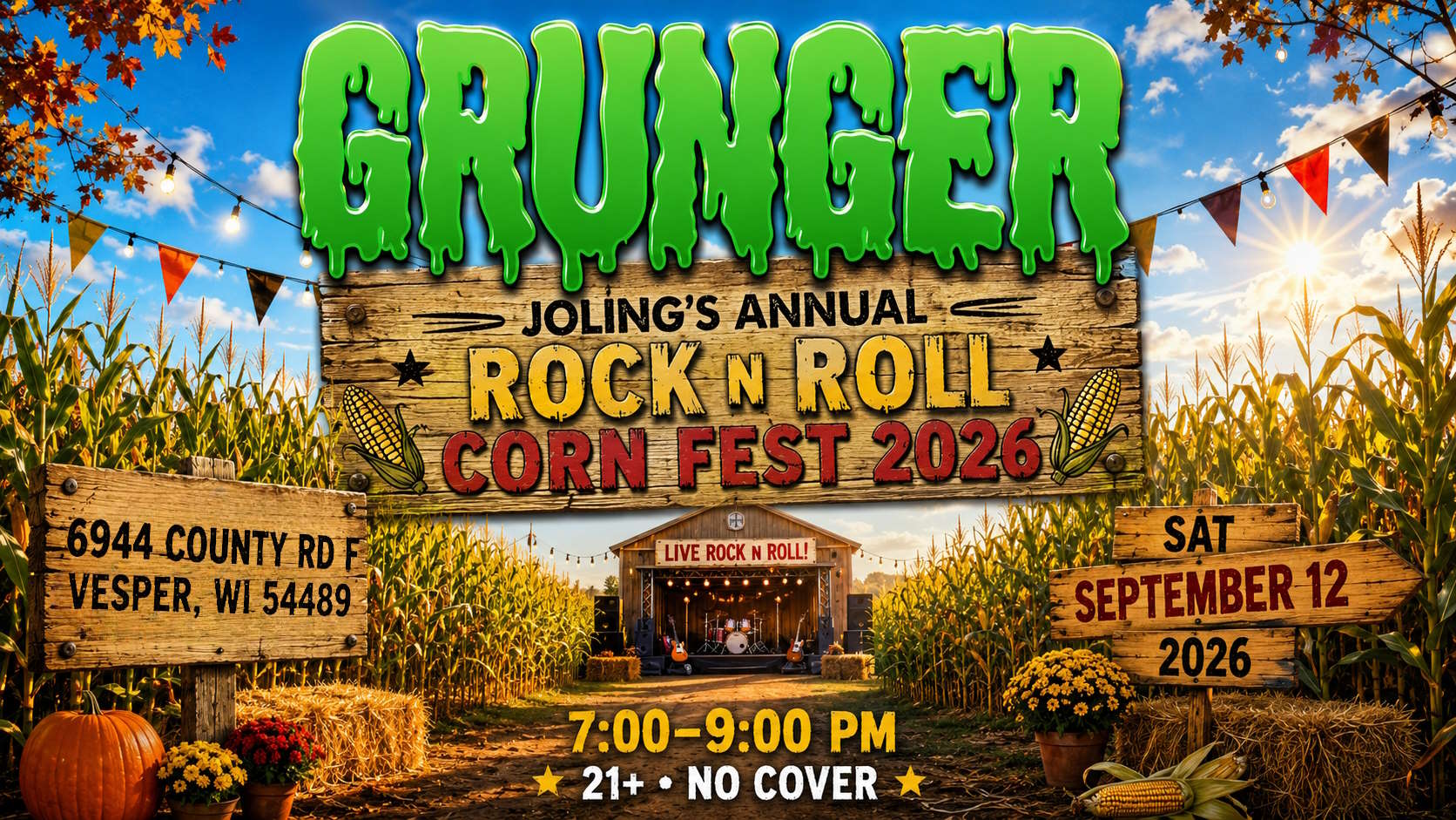 GRUNGER LIVE at Joling’s Annual Rock N Roll Corn Fest! GRUNGER LIVE at Joling’s Annual Rock N Roll Corn Fest!